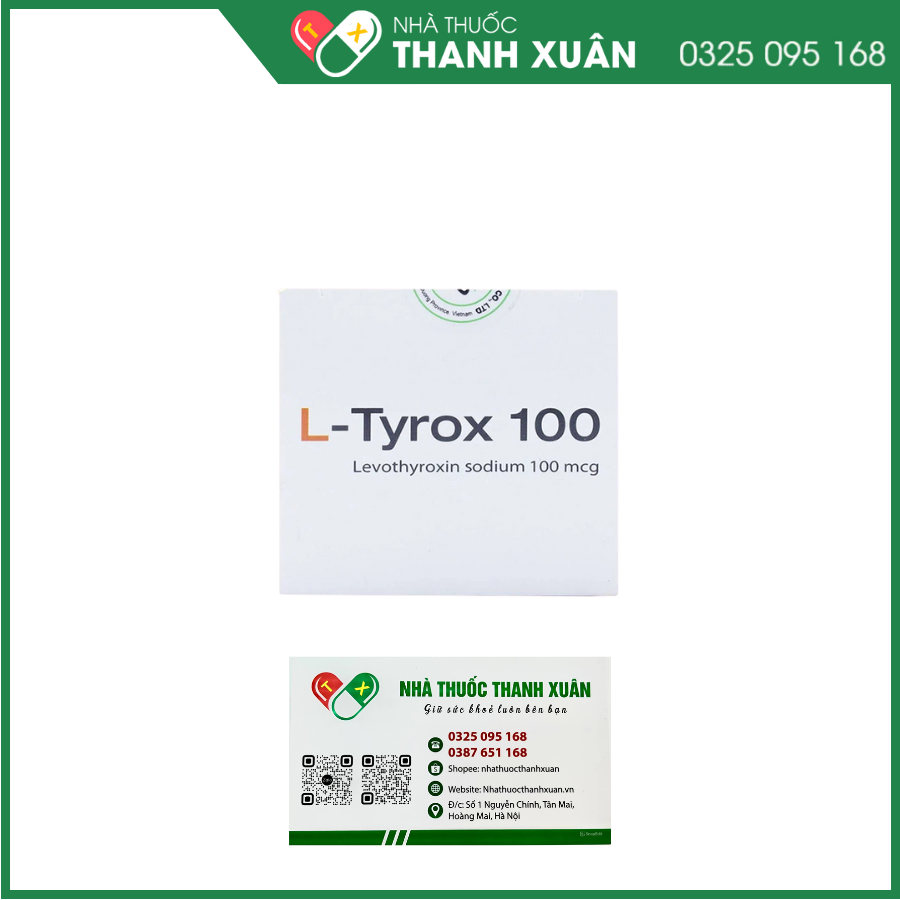 Thuốc L-Tyrox 100 DaviPharm điều trị hội chứng suy giáp